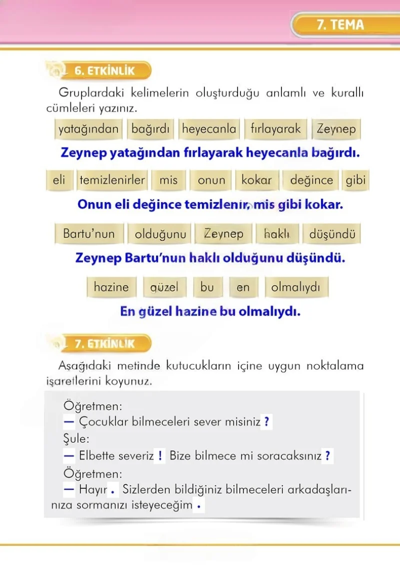 2. Sınıf Türkçe Ders Kitabı Cevapları İlke Yayınları Sayfa 263 Çözüm Görseli