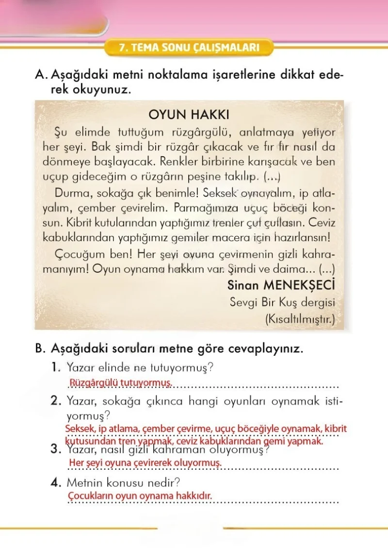 2. Sınıf Türkçe Ders Kitabı Cevapları İlke Yayınları Sayfa 268 Çözüm Görseli