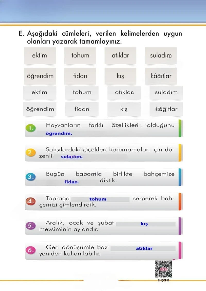 2. Sınıf Türkçe Ders Kitabı Cevapları İlke Yayınları Sayfa 312 Çözüm Görseli