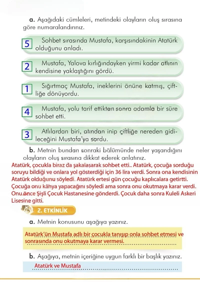 2. Sınıf Türkçe Ders Kitabı Cevapları İlke Yayınları Sayfa 77 Çözüm Görseli