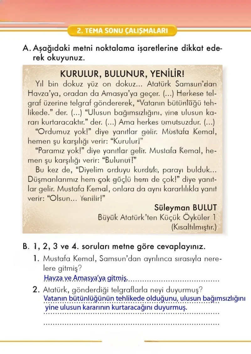 2. Sınıf Türkçe Ders Kitabı Cevapları İlke Yayınları Sayfa 84 Çözüm Görseli