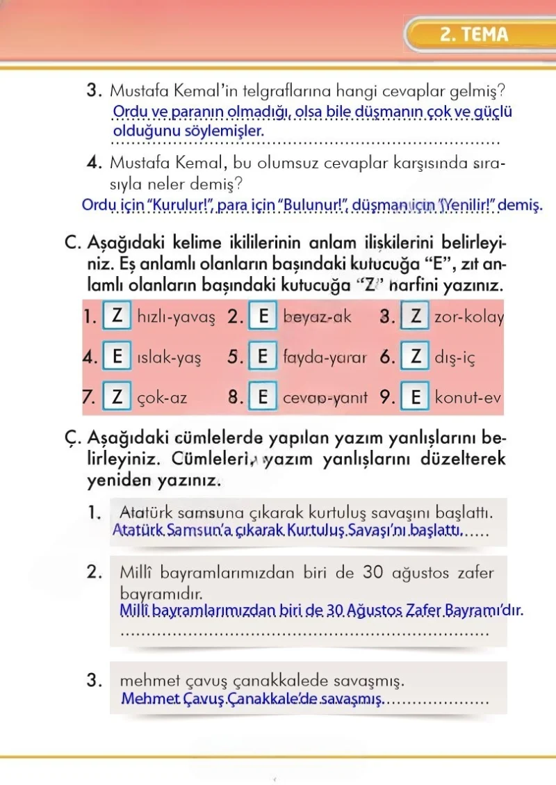 2. Sınıf Türkçe Ders Kitabı Cevapları İlke Yayınları Sayfa 85 Çözüm Görseli