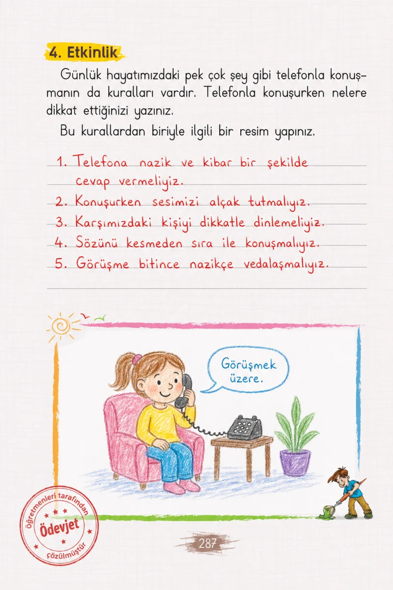2. Sınıf Türkçe Ders Kitabı Cevapları Koza Yayınları Sayfa 287 Çözüm Görseli