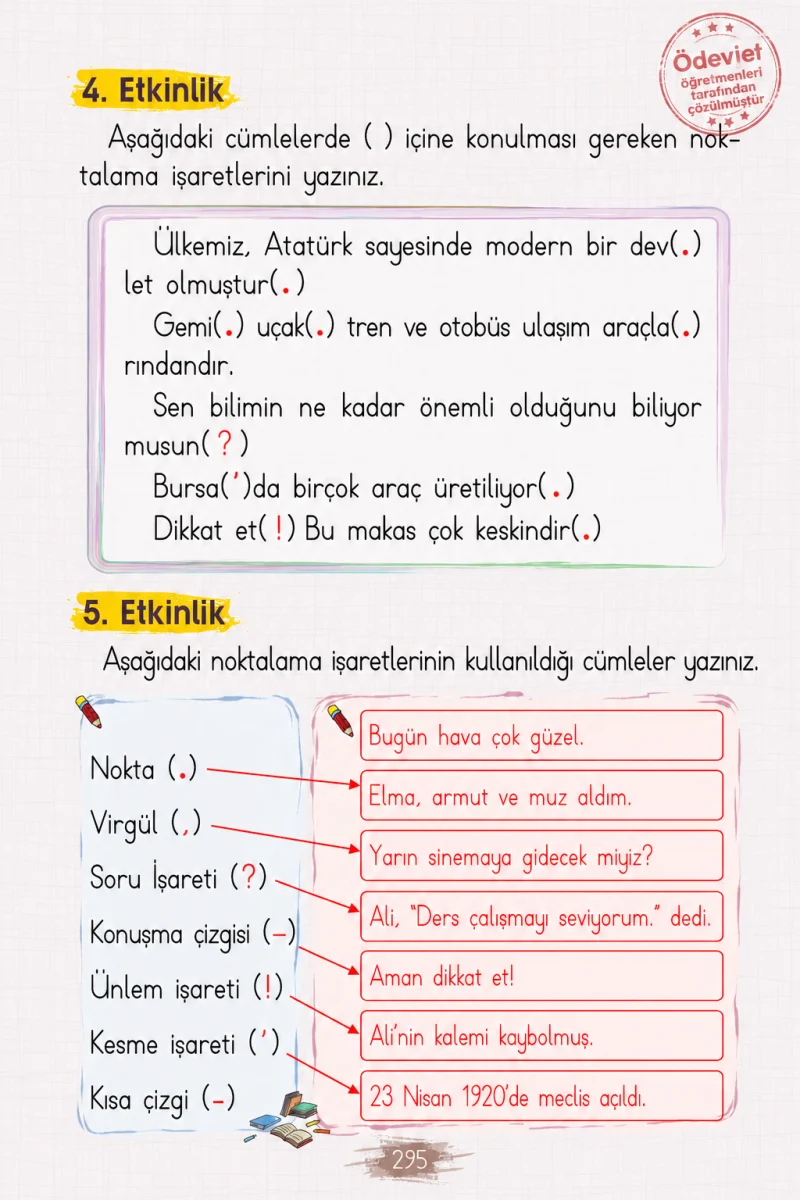 2. Sınıf Türkçe Ders Kitabı Cevapları Koza Yayınları Sayfa 295 Çözüm Görseli
