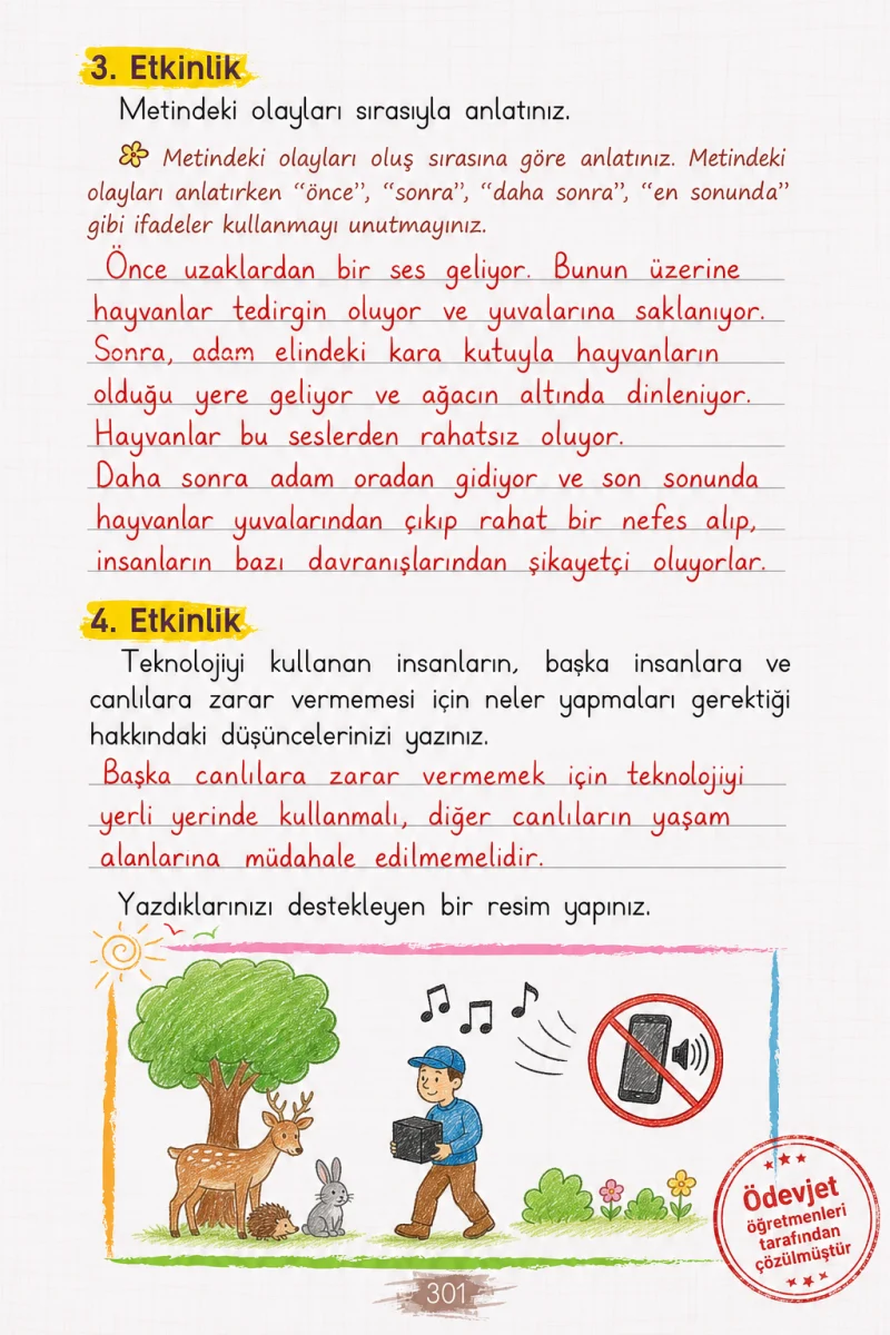 2. Sınıf Türkçe Ders Kitabı Cevapları Koza Yayınları Sayfa 301 Çözüm Görseli