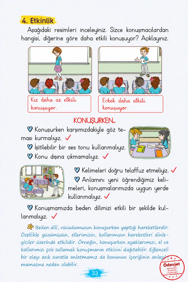 2. Sınıf Türkçe Ders Kitabı Cevapları Koza Yayınları Sayfa 33 Çözüm Görseli