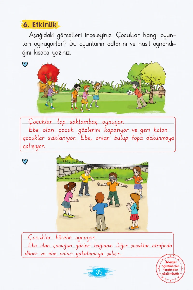 2. Sınıf Türkçe Ders Kitabı Cevapları Koza Yayınları Sayfa 35 Çözüm Görseli