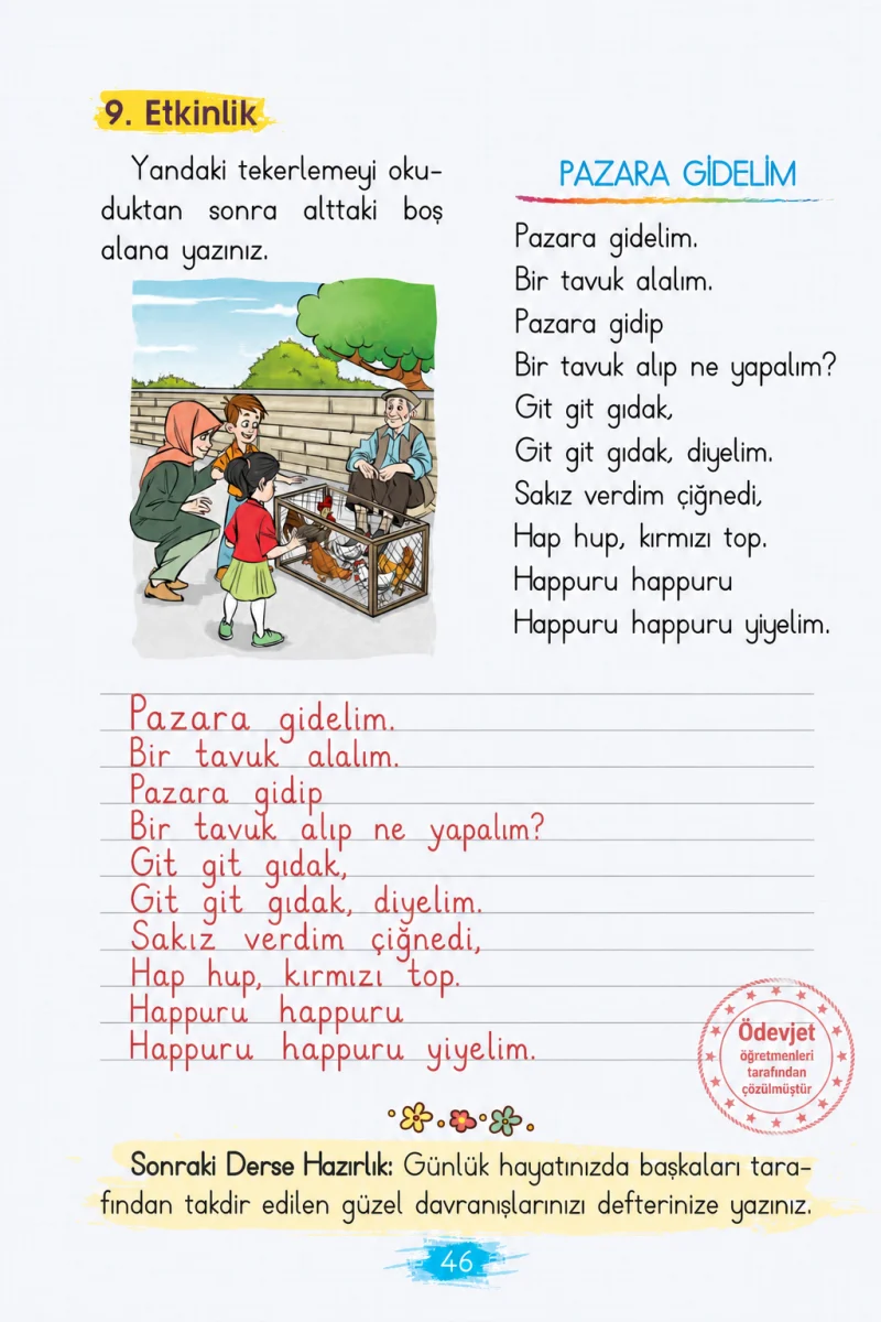 2. Sınıf Türkçe Ders Kitabı Cevapları Koza Yayınları Sayfa 46 Çözüm Görseli