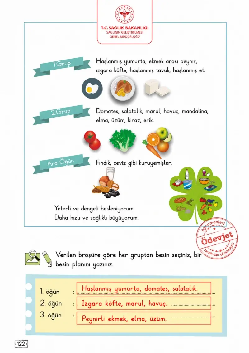 2. Sınıf Türkçe Ders Kitabı Cevapları Meb Yayınları 1. Kitap Sayfa 122 Çözüm Görseli