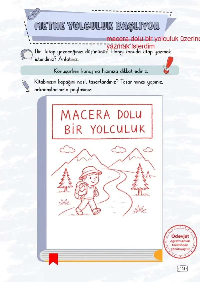 2. Sınıf Türkçe Ders Kitabı Cevapları Meb Yayınları 1. Kitap Sayfa 141 Çözüm Görseli