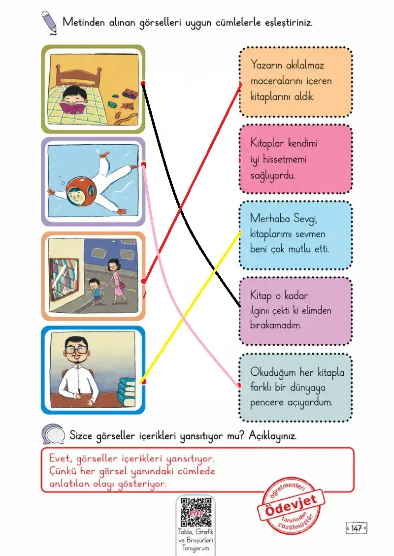 2. Sınıf Türkçe Ders Kitabı Cevapları Meb Yayınları 1. Kitap Sayfa 147 Çözüm Görseli