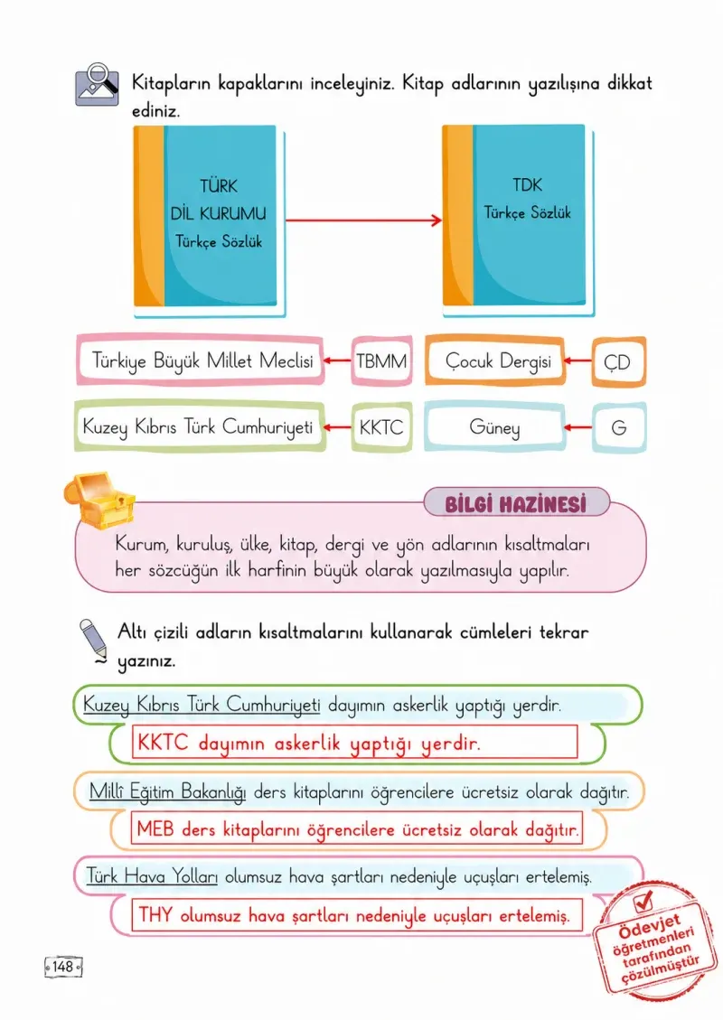 2. Sınıf Türkçe Ders Kitabı Cevapları Meb Yayınları 1. Kitap Sayfa 148 Çözüm Görseli