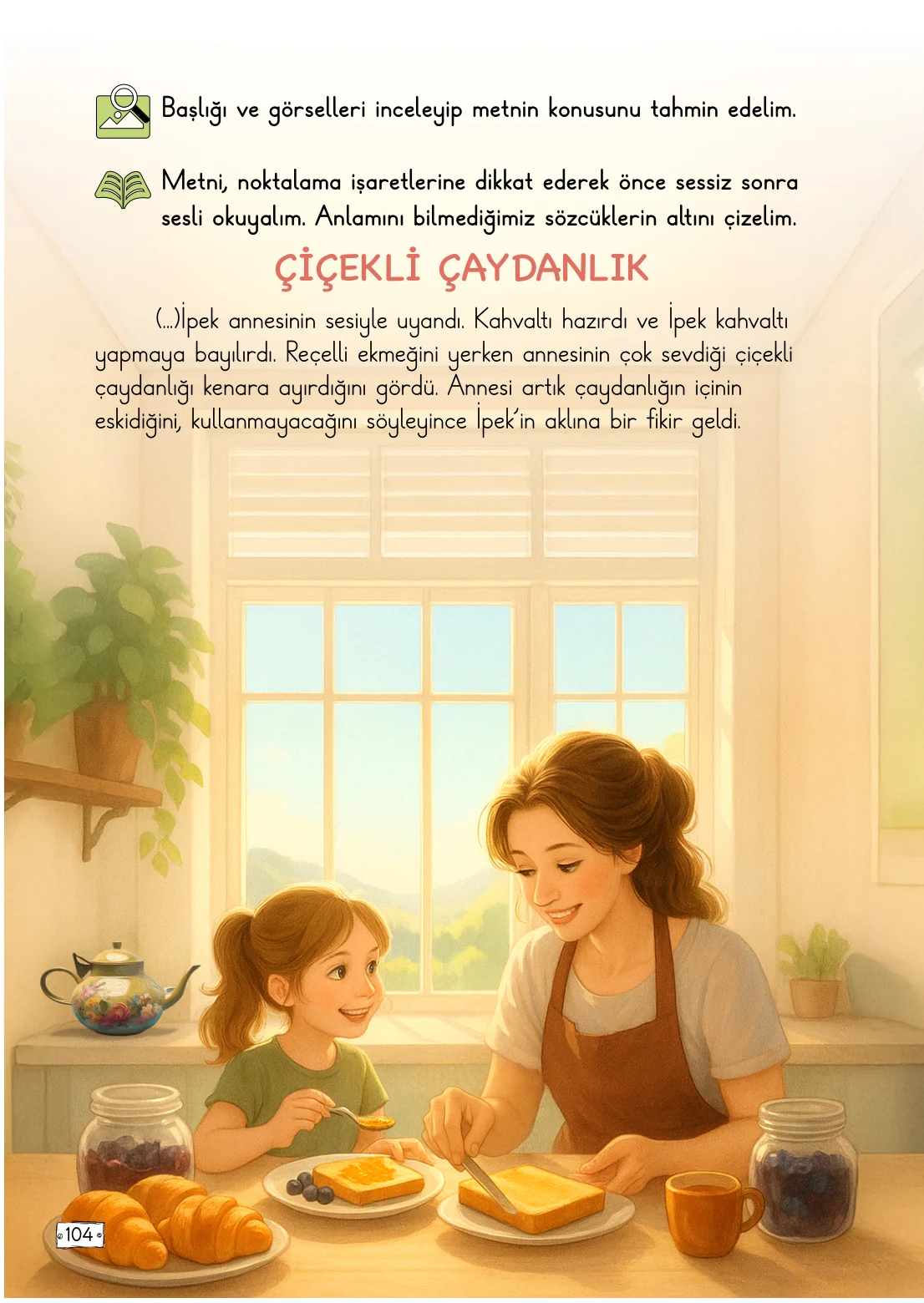 2. Sınıf Türkçe Ders Kitabı Cevapları Meb Yayınları 1. Kitap Sayfa 104