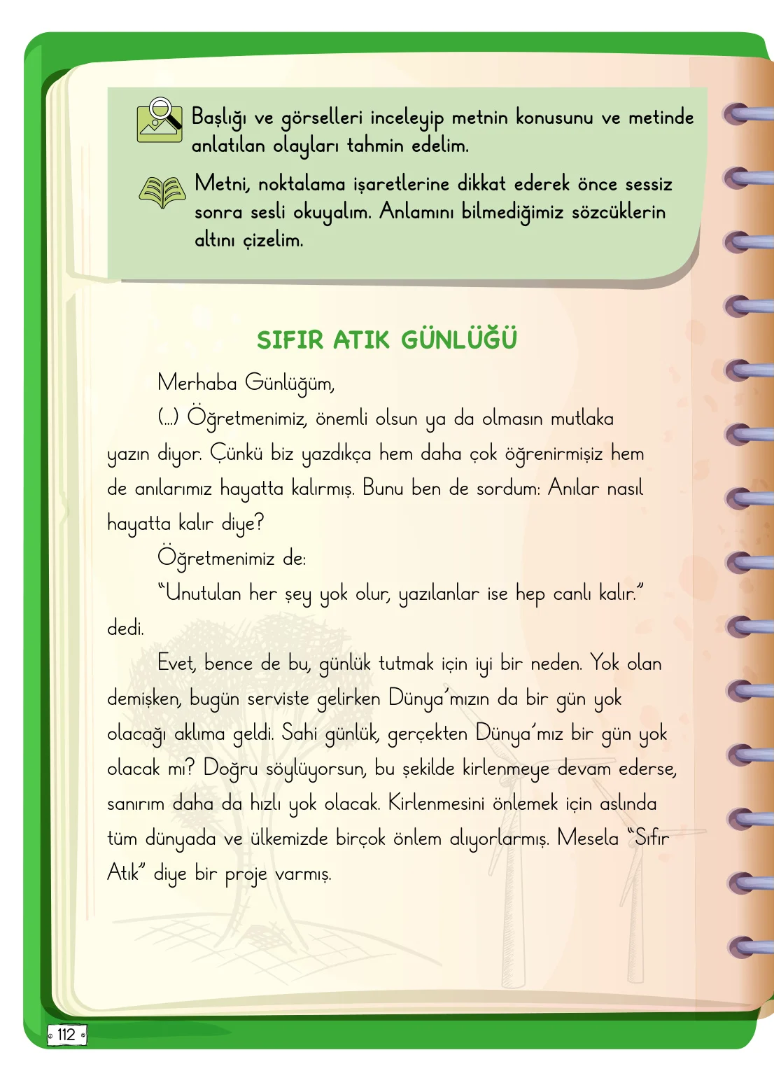 2. Sınıf Türkçe Ders Kitabı Cevapları Meb Yayınları 1. Kitap Sayfa 112