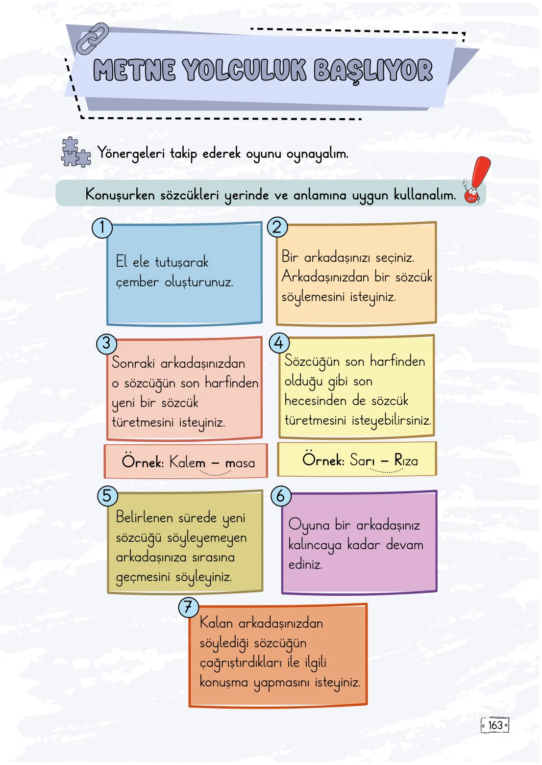 2. Sınıf Türkçe Ders Kitabı Cevapları Meb Yayınları 1. Kitap Sayfa 163