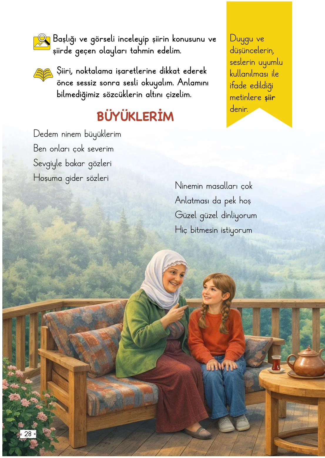 2. Sınıf Türkçe Ders Kitabı Cevapları Meb Yayınları 1. Kitap Sayfa 28