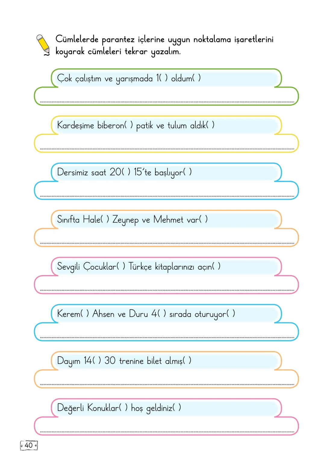 2. Sınıf Türkçe Ders Kitabı Cevapları Meb Yayınları 1. Kitap Sayfa 40