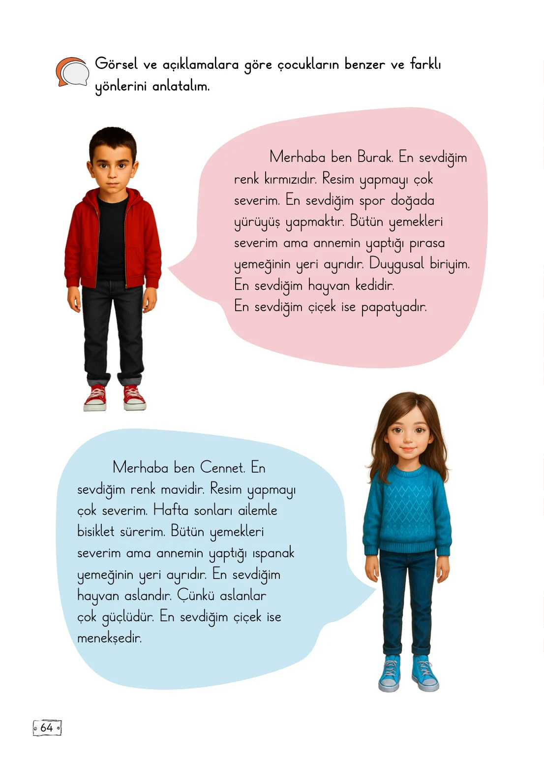 2. Sınıf Türkçe Ders Kitabı Cevapları Meb Yayınları 1. Kitap Sayfa 64