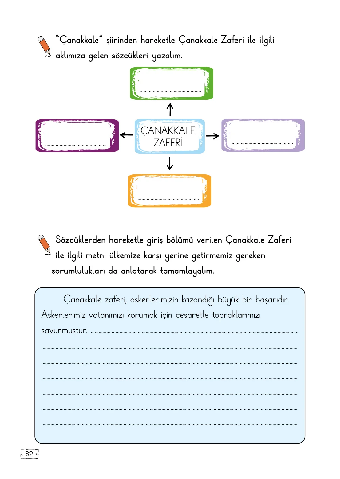 2. Sınıf Türkçe Ders Kitabı Cevapları Meb Yayınları 1. Kitap Sayfa 82