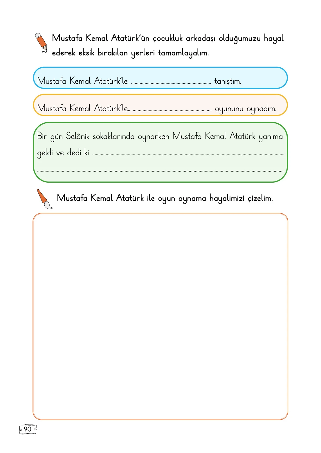 2. Sınıf Türkçe Ders Kitabı Cevapları Meb Yayınları 1. Kitap Sayfa 90