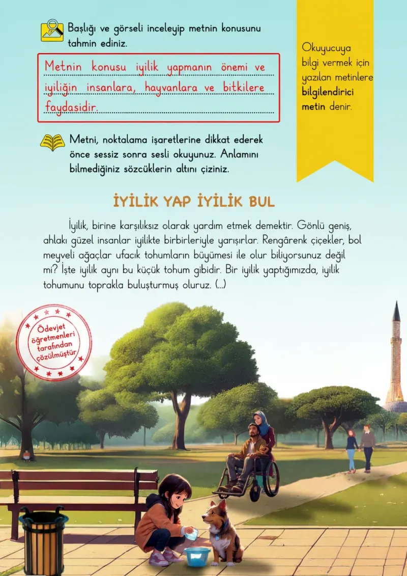 2. Sınıf Türkçe Ders Kitabı Cevapları Meb Yayınları 1. Kitap Sayfa 32 Çözüm Görseli