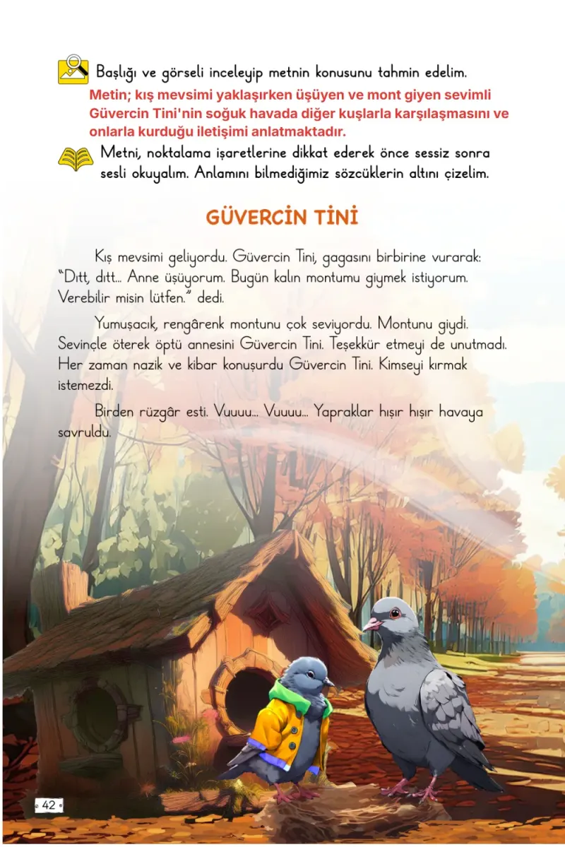 2. Sınıf Türkçe Ders Kitabı Cevapları Meb Yayınları 1. Kitap Sayfa 42 Çözüm Görseli