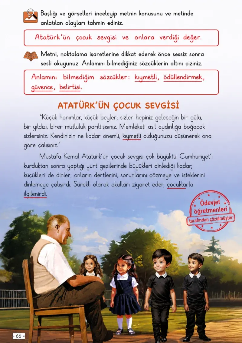 2. Sınıf Türkçe Ders Kitabı Cevapları Meb Yayınları 1. Kitap Sayfa 66 Çözüm Görseli