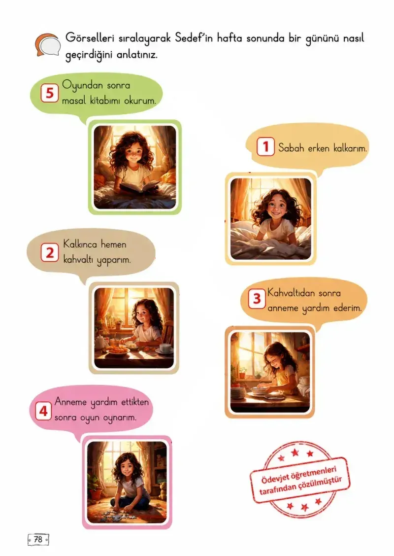2. Sınıf Türkçe Ders Kitabı Cevapları Meb Yayınları 1. Kitap Sayfa 78 Çözüm Görseli