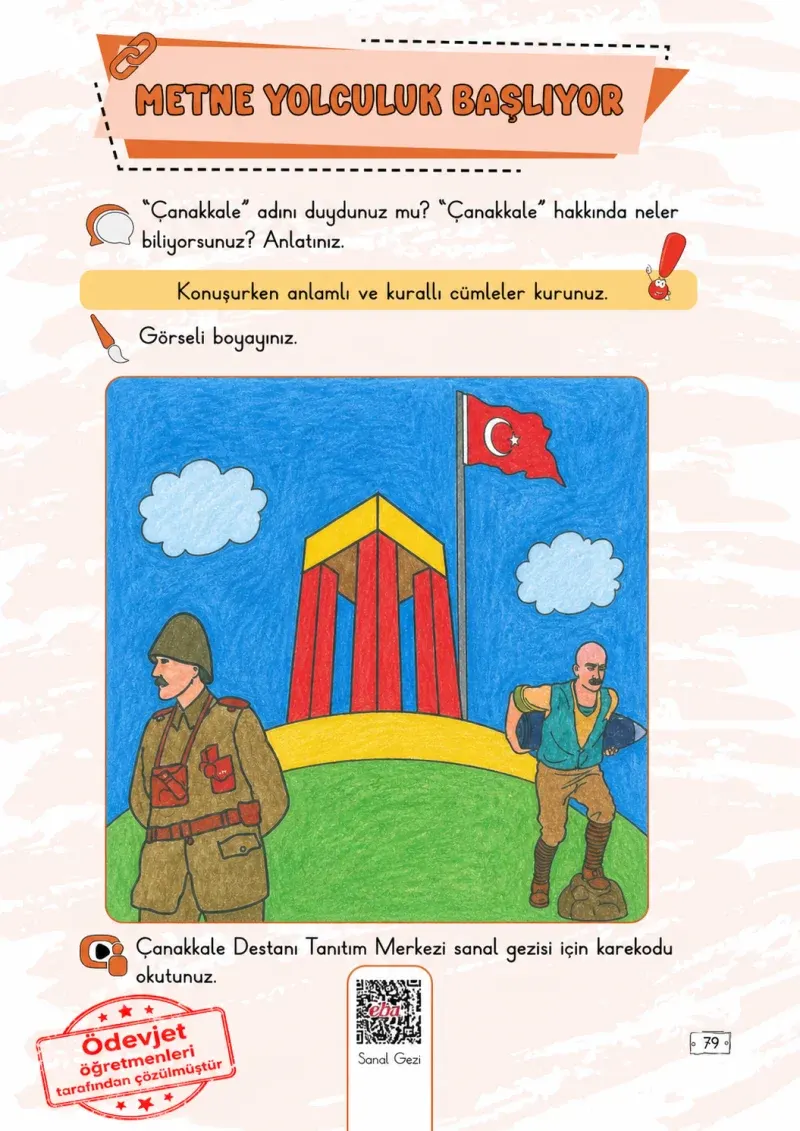 2. Sınıf Türkçe Ders Kitabı Cevapları Meb Yayınları 1. Kitap Sayfa 79 Çözüm Görseli
