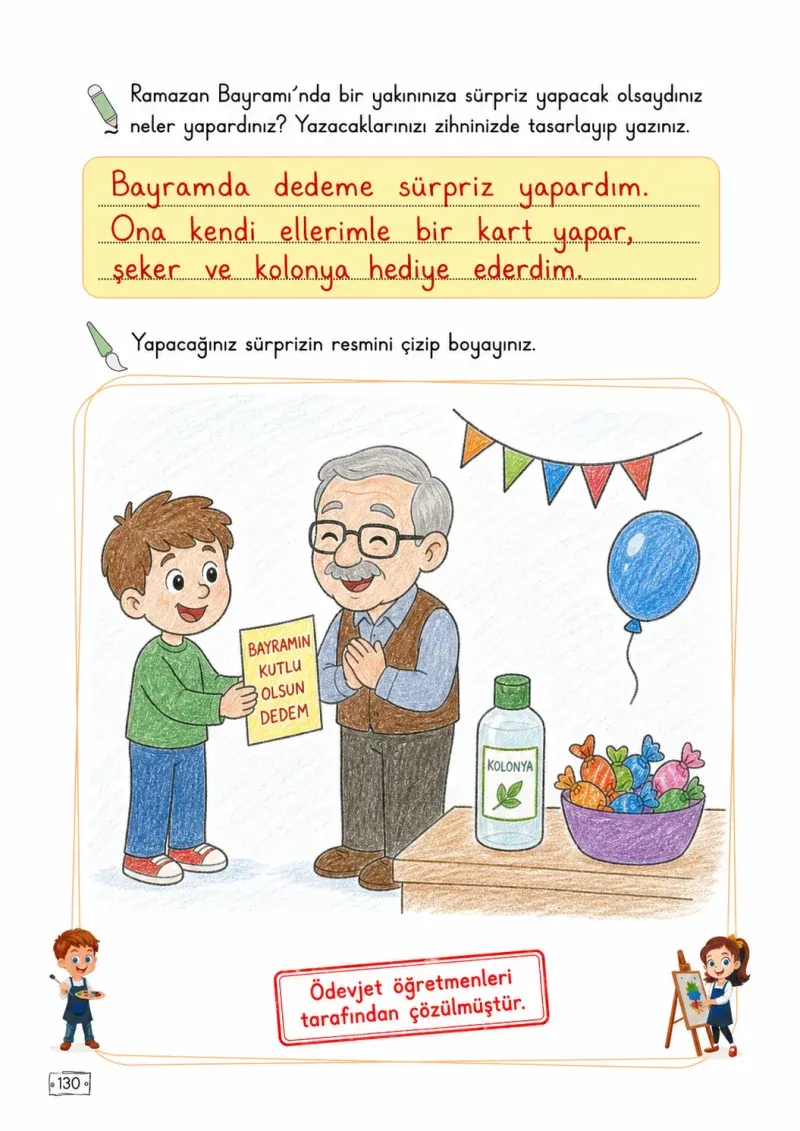 2. Sınıf Türkçe Ders Kitabı Cevapları Meb Yayınları 2. Kitap Sayfa 130 Çözüm Görseli