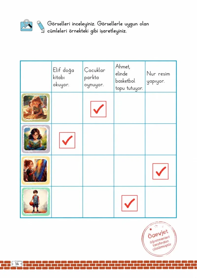 2. Sınıf Türkçe Ders Kitabı Cevapları Meb Yayınları 2. Kitap Sayfa 14 Çözüm Görseli