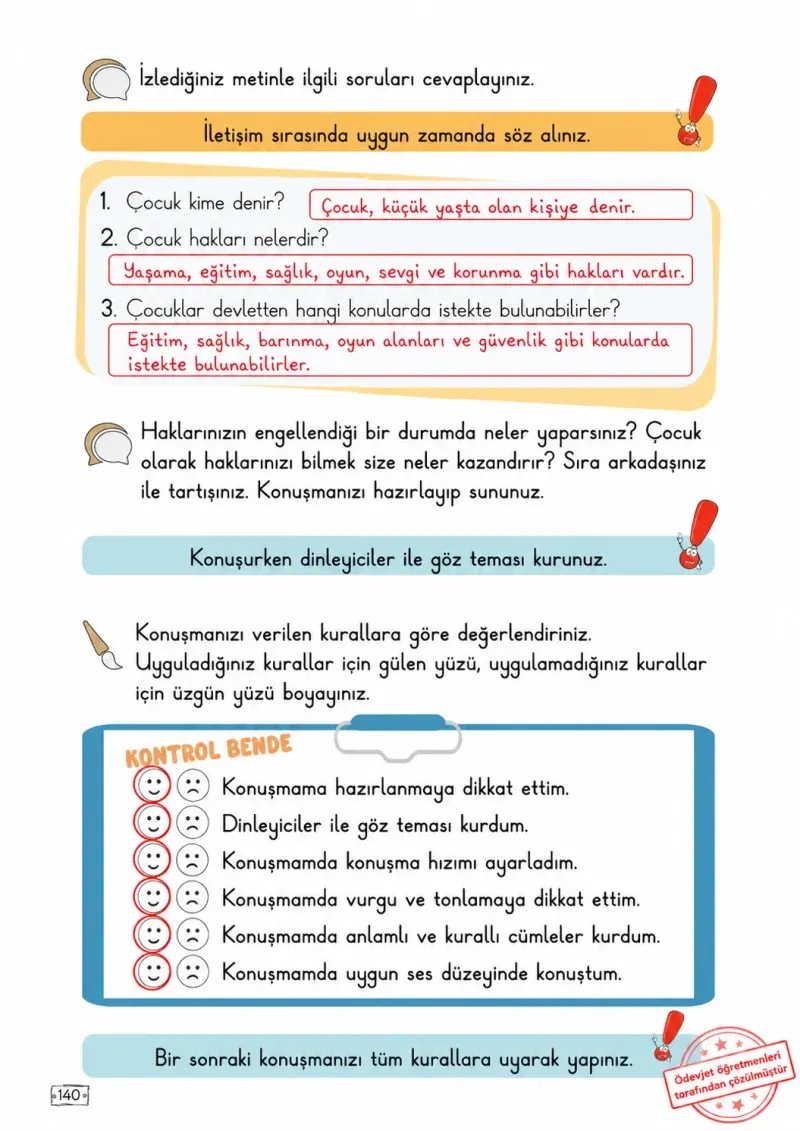2. Sınıf Türkçe Ders Kitabı Cevapları Meb Yayınları 2. Kitap Sayfa 140 Çözüm Görseli