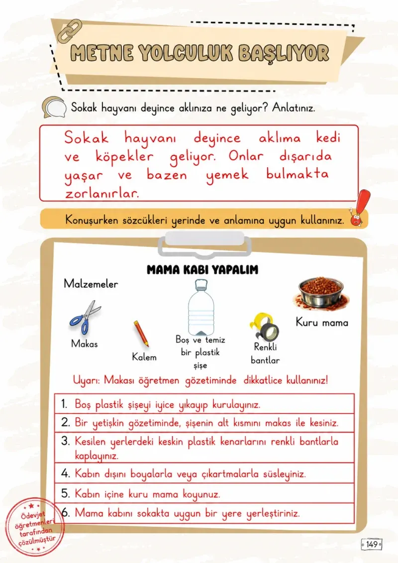 2. Sınıf Türkçe Ders Kitabı Cevapları Meb Yayınları 2. Kitap Sayfa 149 Çözüm Görseli
