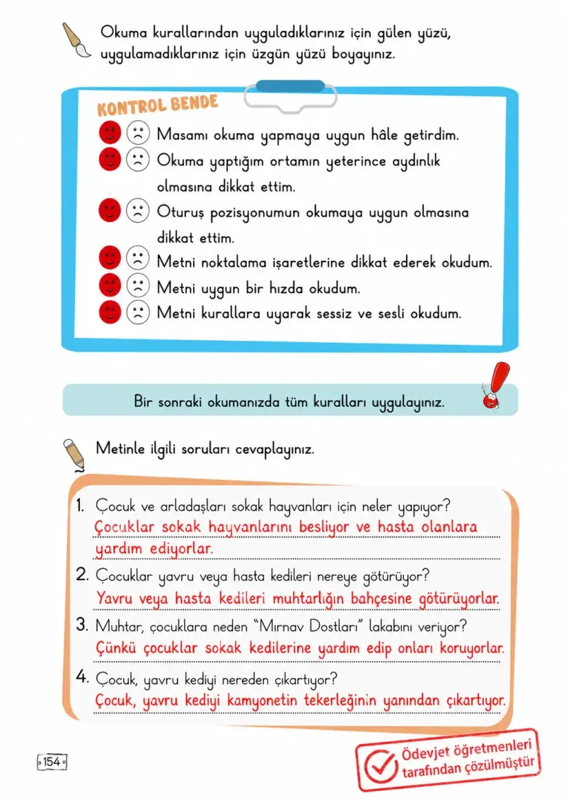 2. Sınıf Türkçe Ders Kitabı Cevapları Meb Yayınları 2. Kitap Sayfa 154 Çözüm Görseli