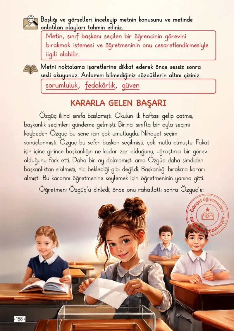 2. Sınıf Türkçe Ders Kitabı Cevapları Meb Yayınları 2. Kitap Sayfa 158 Çözüm Görseli