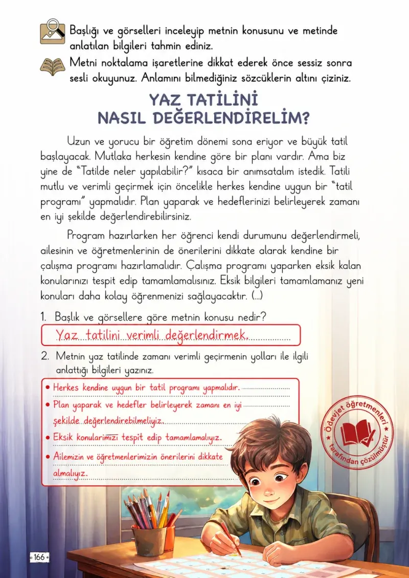 2. Sınıf Türkçe Ders Kitabı Cevapları Meb Yayınları 2. Kitap Sayfa 166 Çözüm Görseli