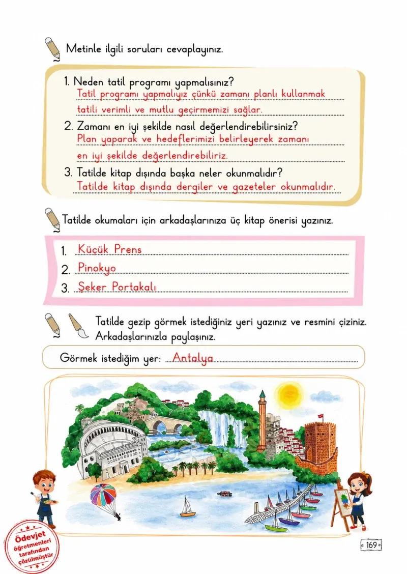 2. Sınıf Türkçe Ders Kitabı Cevapları Meb Yayınları 2. Kitap Sayfa 169 Çözüm Görseli