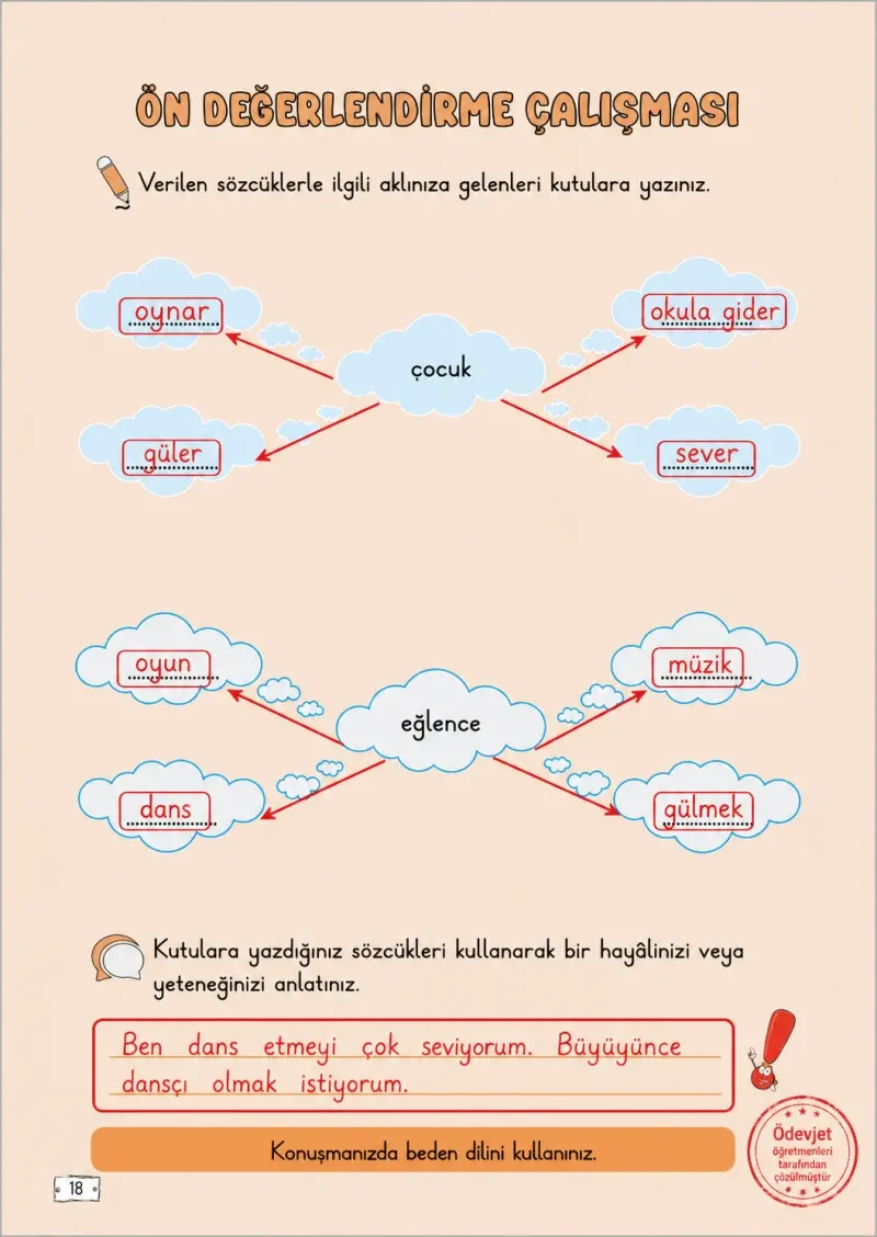 2. Sınıf Türkçe Ders Kitabı Cevapları Meb Yayınları 2. Kitap Sayfa 18 Çözüm Görseli
