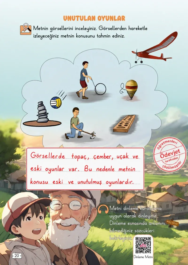 2. Sınıf Türkçe Ders Kitabı Cevapları Meb Yayınları 2. Kitap Sayfa 20 Çözüm Görseli