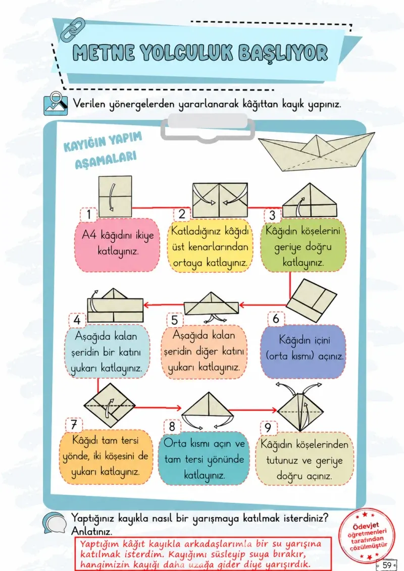 2. Sınıf Türkçe Ders Kitabı Cevapları Meb Yayınları 2. Kitap Sayfa 59 Çözüm Görseli