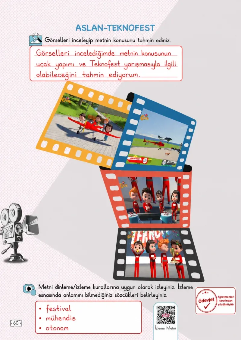 2. Sınıf Türkçe Ders Kitabı Cevapları Meb Yayınları 2. Kitap Sayfa 60 Çözüm Görseli