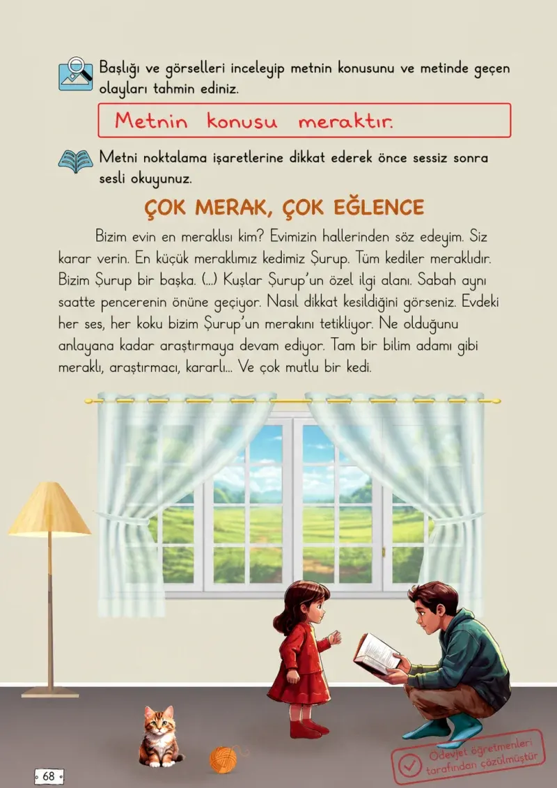 2. Sınıf Türkçe Ders Kitabı Cevapları Meb Yayınları 2. Kitap Sayfa 68 Çözüm Görseli