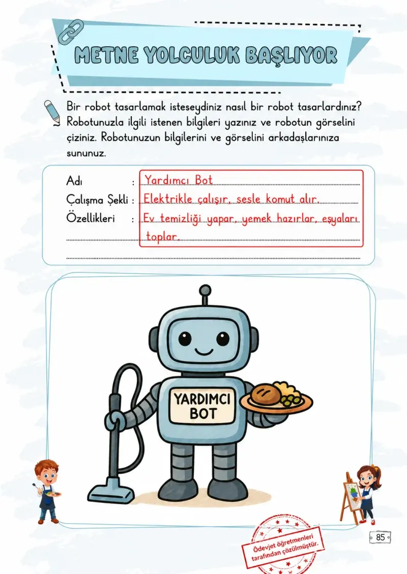 2. Sınıf Türkçe Ders Kitabı Cevapları Meb Yayınları 2. Kitap Sayfa 85 Çözüm Görseli