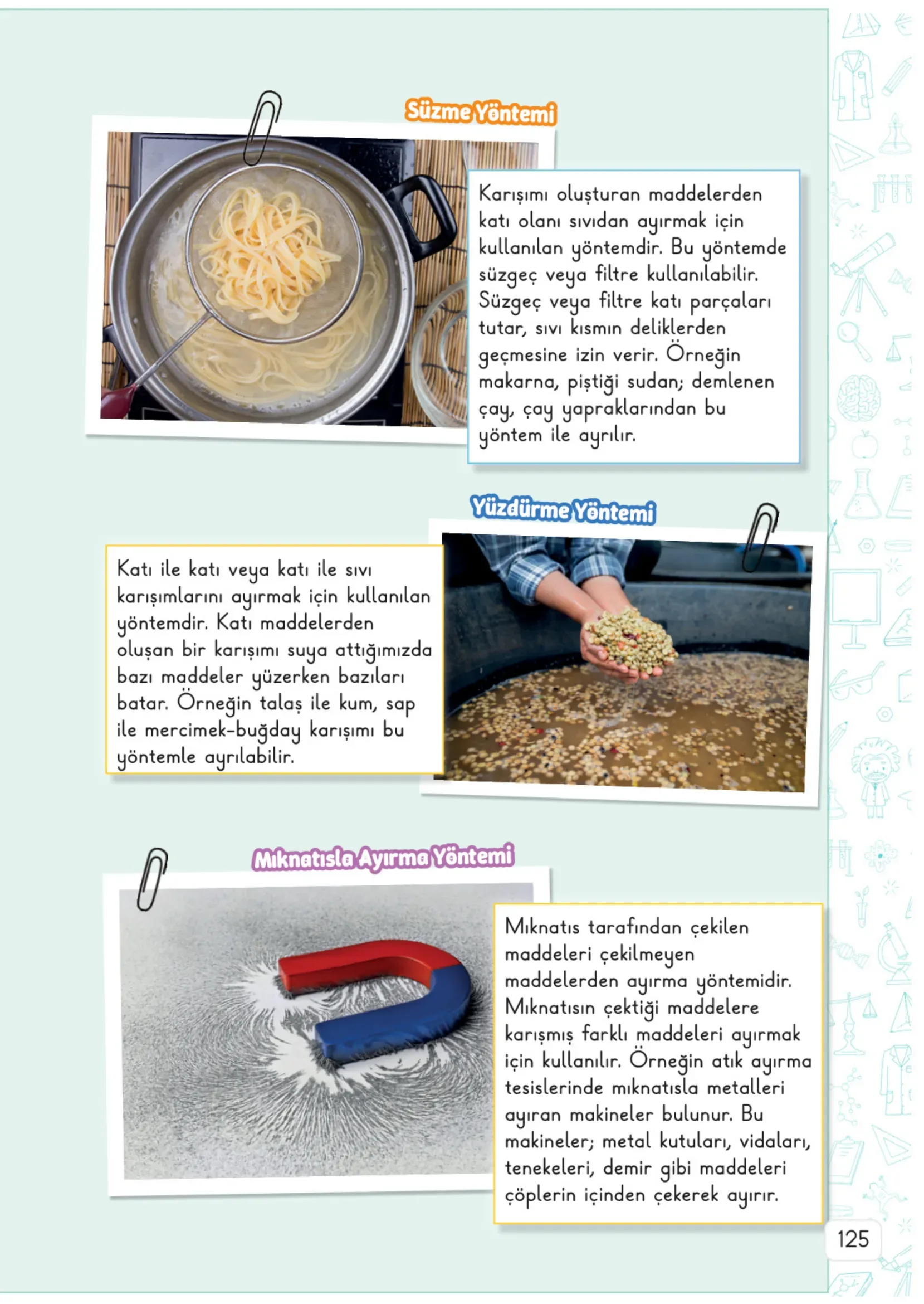 3. Sınıf Fen Bilimleri Ders Kitabı Cevapları Meb Yayınları 1. Kitap Sayfa 125