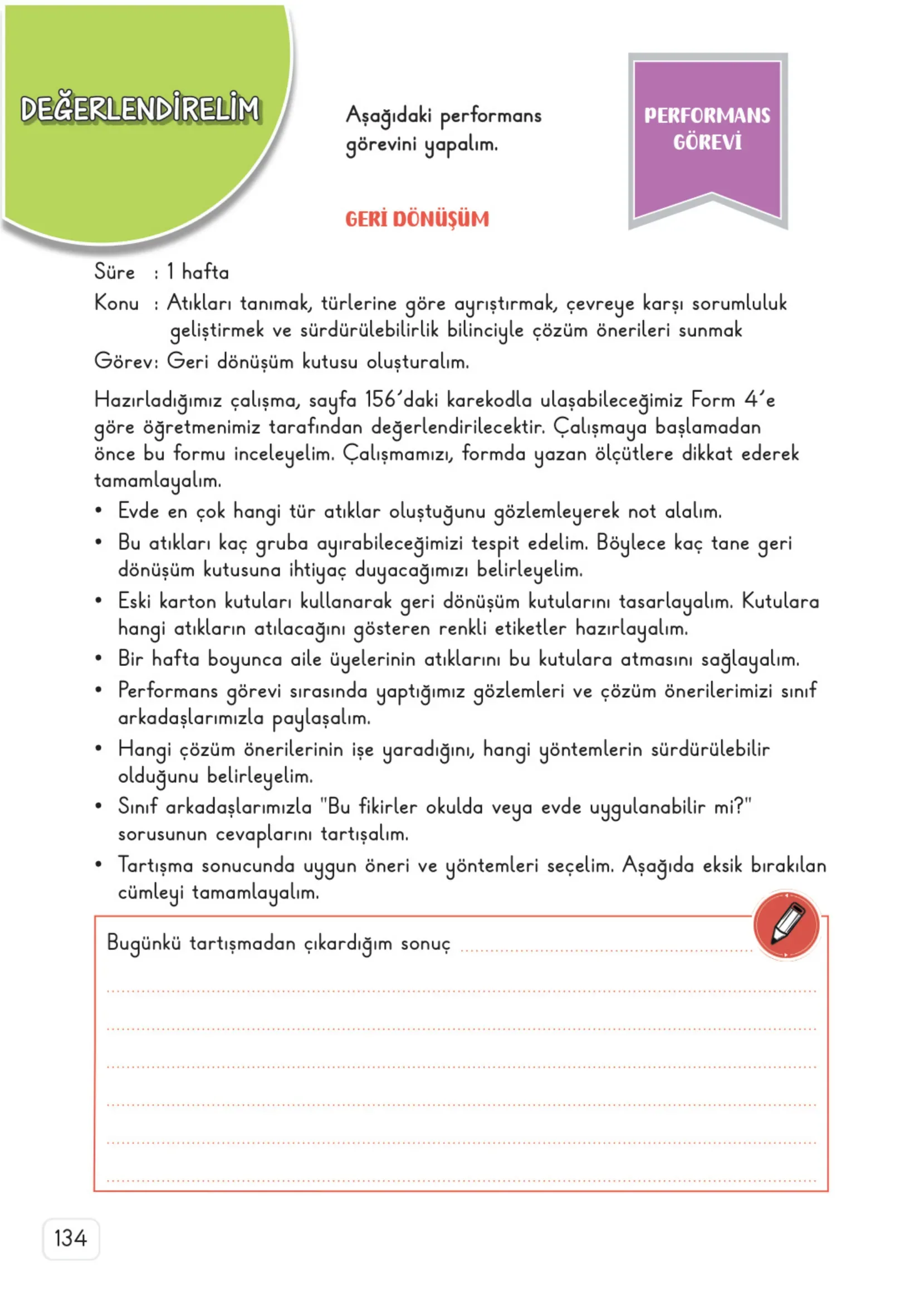 3. Sınıf Fen Bilimleri Ders Kitabı Cevapları Meb Yayınları 1. Kitap Sayfa 134