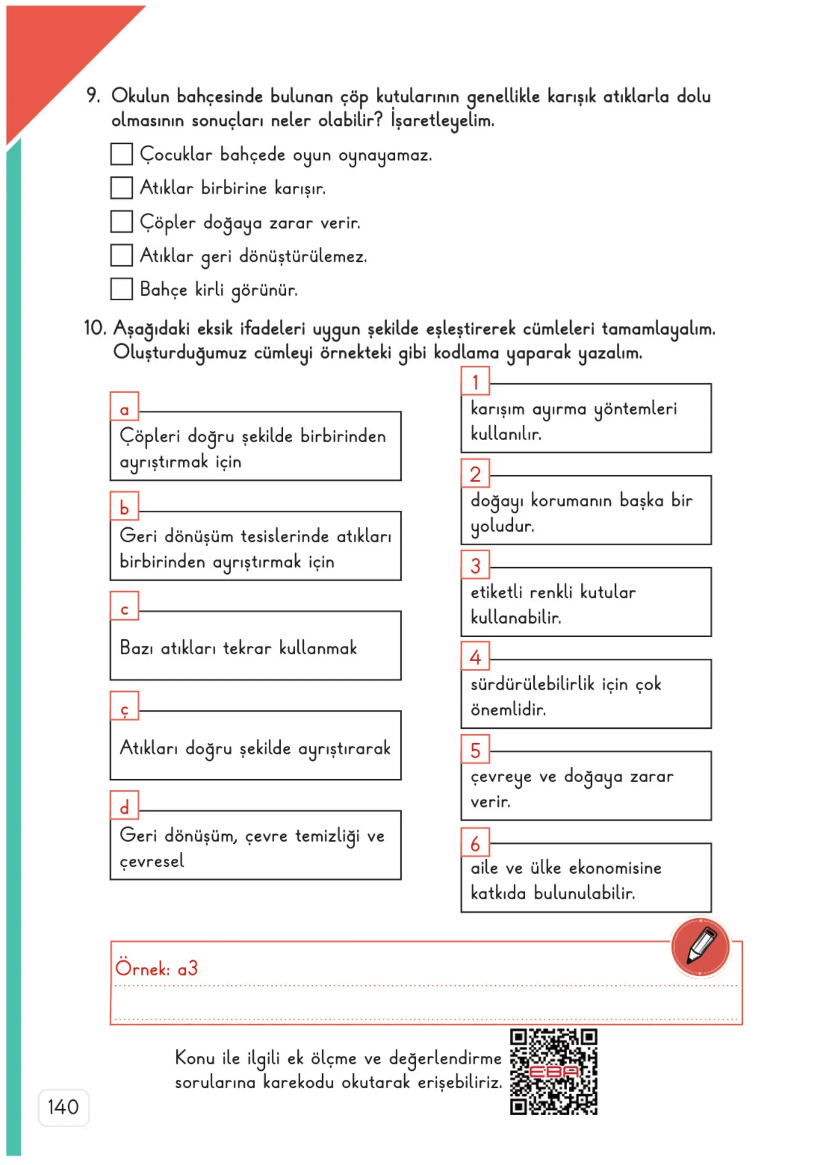3. Sınıf Fen Bilimleri Ders Kitabı Cevapları Meb Yayınları 1. Kitap Sayfa 140