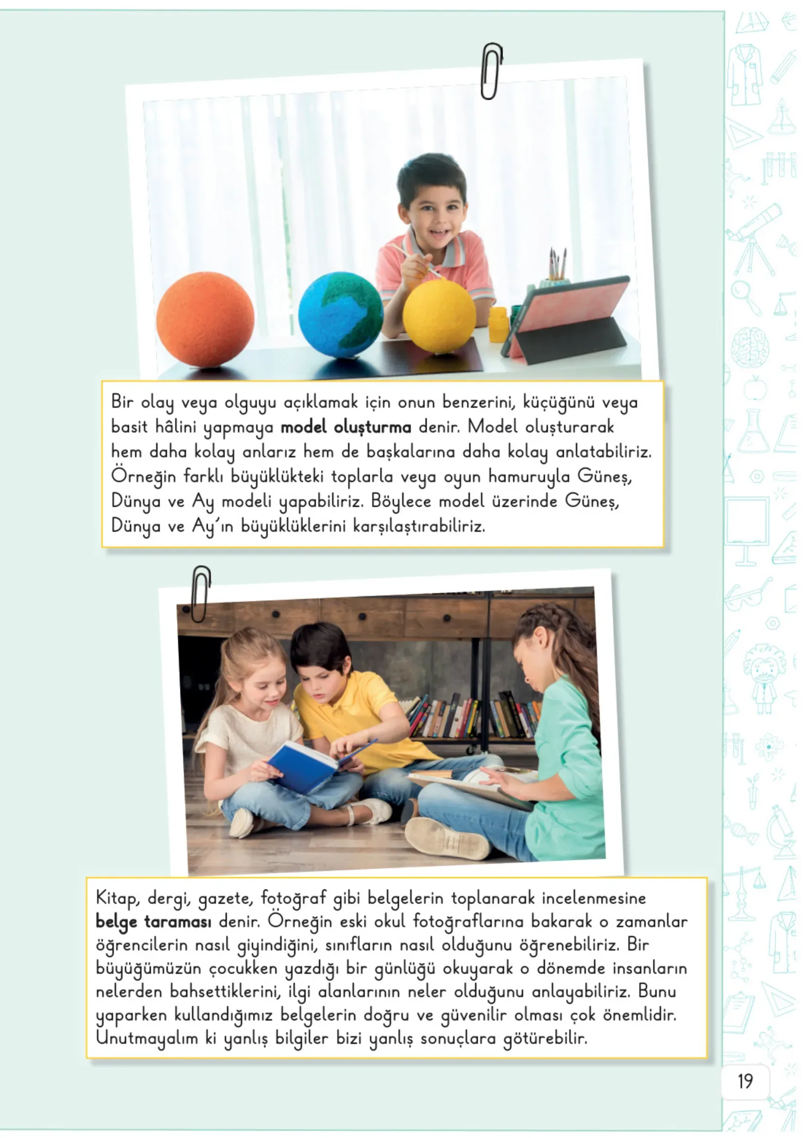 3. Sınıf Fen Bilimleri Ders Kitabı Cevapları Meb Yayınları 1. Kitap Sayfa 19
