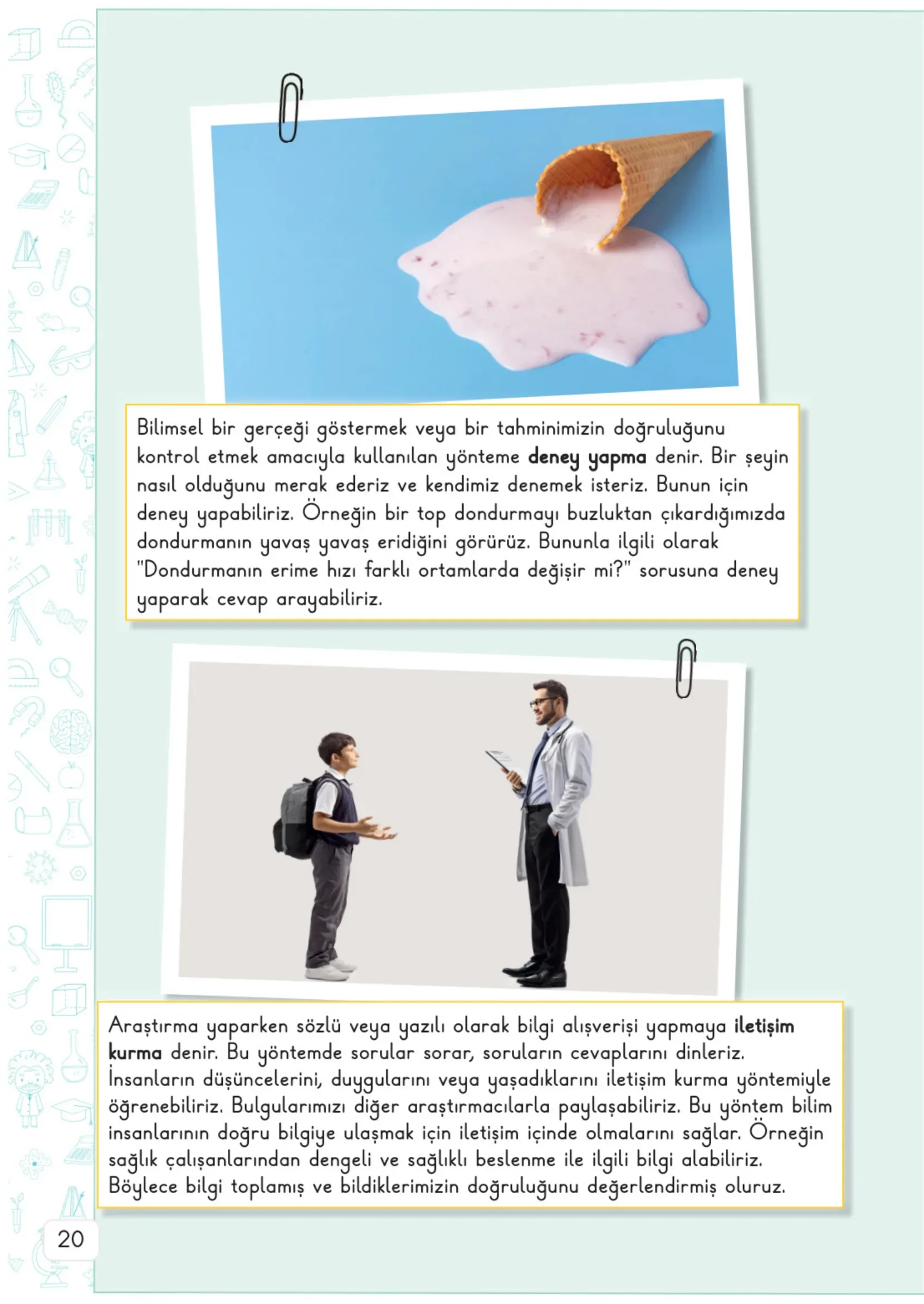 3. Sınıf Fen Bilimleri Ders Kitabı Cevapları Meb Yayınları 1. Kitap Sayfa 20