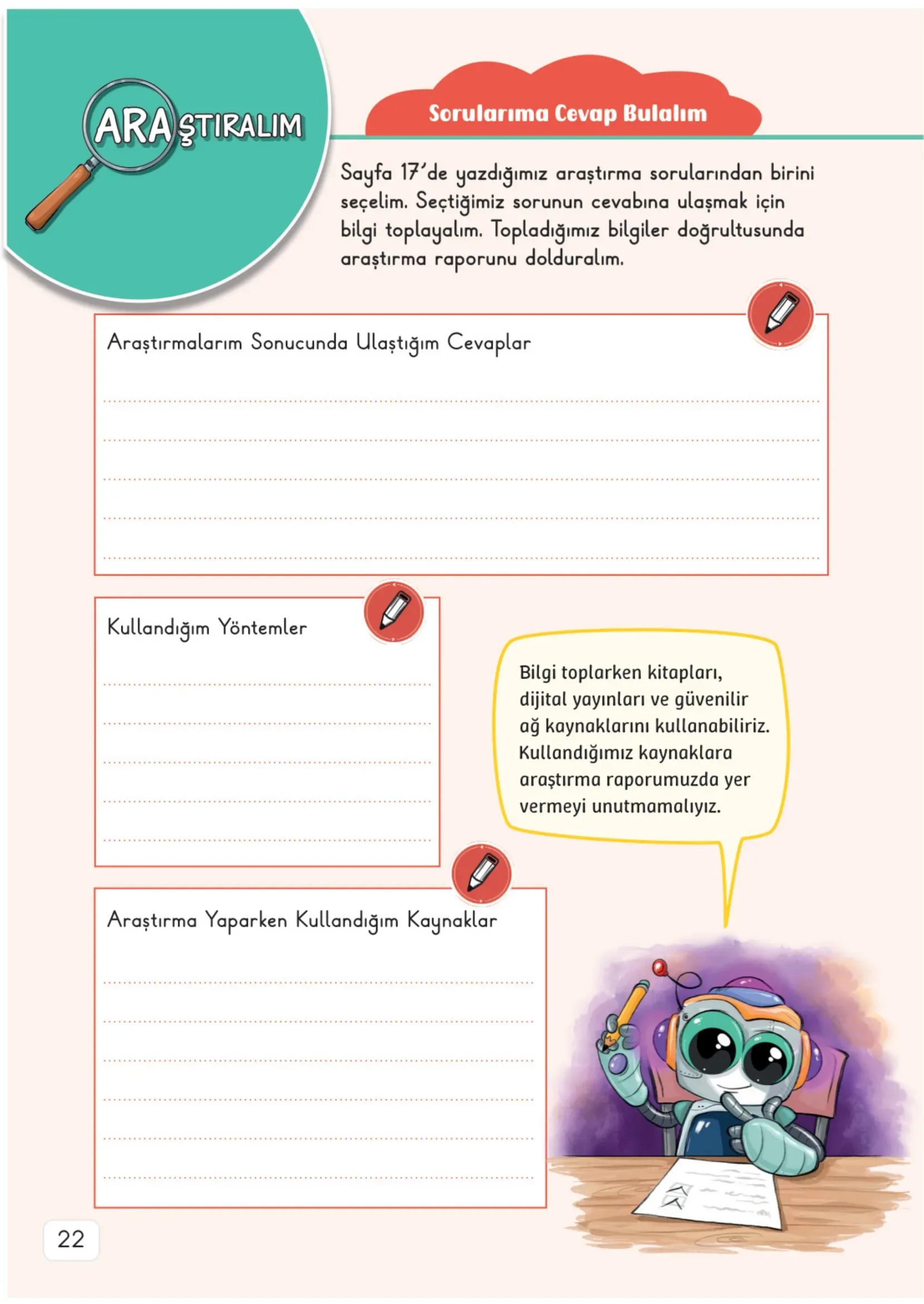 3. Sınıf Fen Bilimleri Ders Kitabı Cevapları Meb Yayınları 1. Kitap Sayfa 22