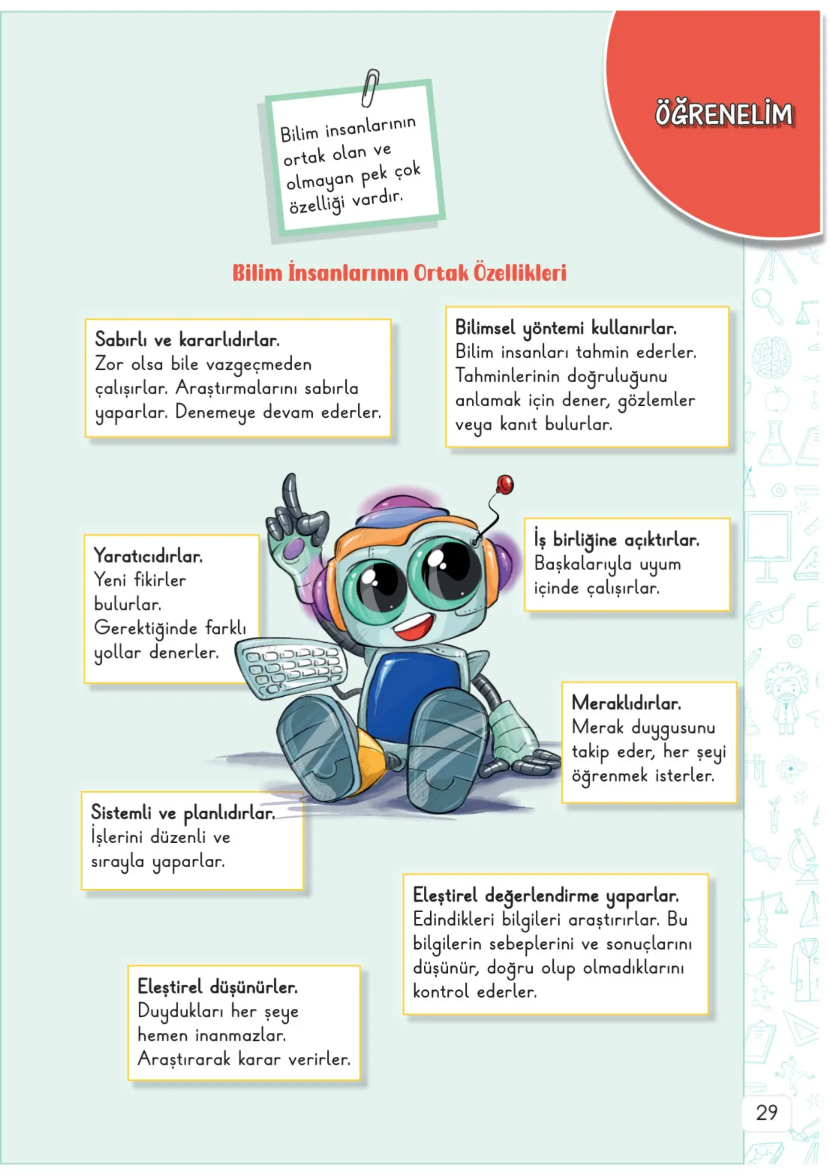 3. Sınıf Fen Bilimleri Ders Kitabı Cevapları Meb Yayınları 1. Kitap Sayfa 29